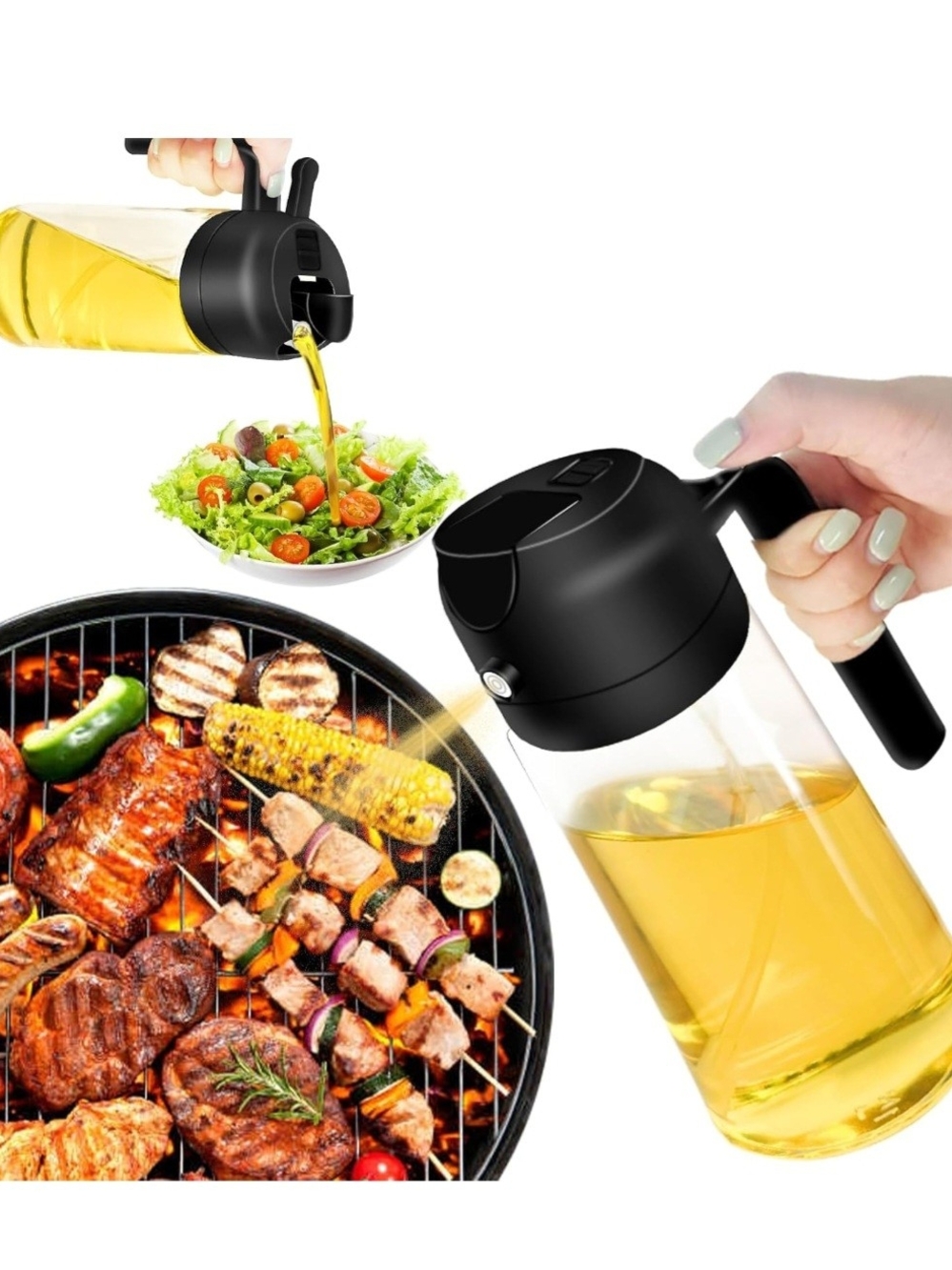 Oil Dispenser Pouring & Spray